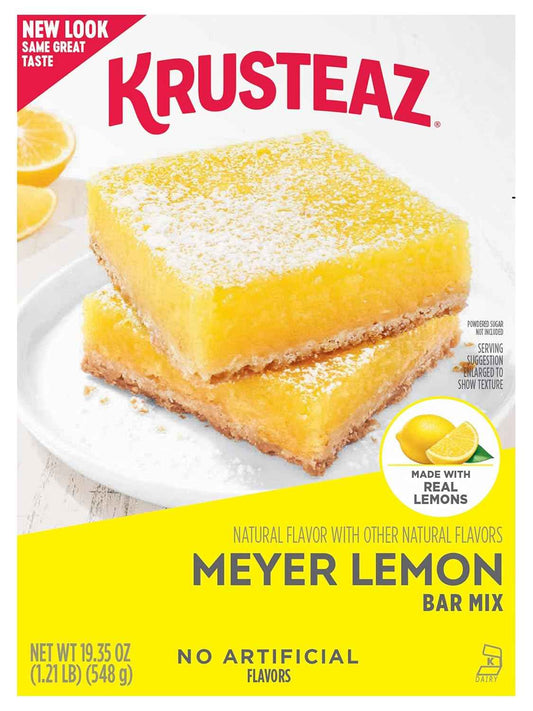 Krusteaz Meyer Lemon Bar Mix – Easy Baking Project for Kids and Parents, Just Add Eggs Water and Butter