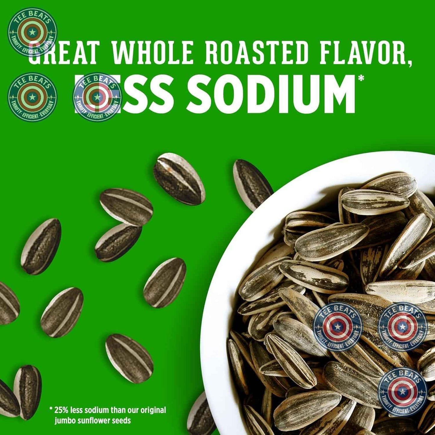 DAVID Roasted and Salted Low Sodium Seeds – Protein-Packed Break Room Snack for Office Workdays, 16oz