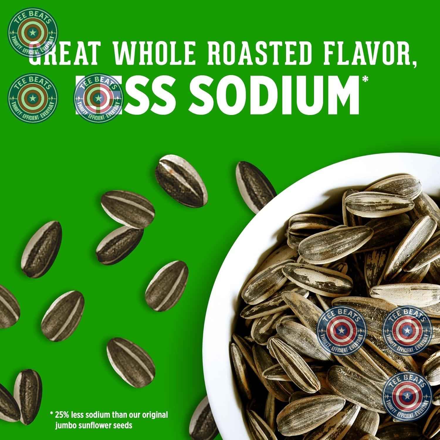 DAVID Roasted and Salted Low Sodium Seeds – Protein-Packed Break Room Snack for Office Workdays, 16oz