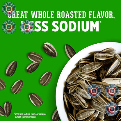 DAVID Roasted and Salted Low Sodium Seeds – Protein-Packed Break Room Snack for Office Workdays, 16oz
