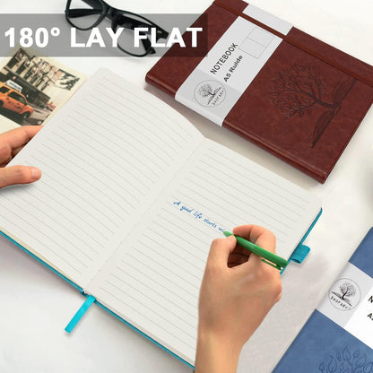 A5_Journal_Notebook,_Leather_Ruled_Notebooks_160_Pages_Diary_100gsm_Thick_Paper_Writing_Hardcover_Notebook_with_Pocket_for_Work_Men_Woman_8.4_x_5.7_in