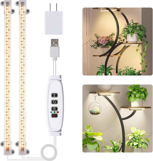 LORDEM Grow Light Strip – Mindful Plant Care Companion for Bedroom Wellness Corner, Full Spectrum 3500K with Auto Timer