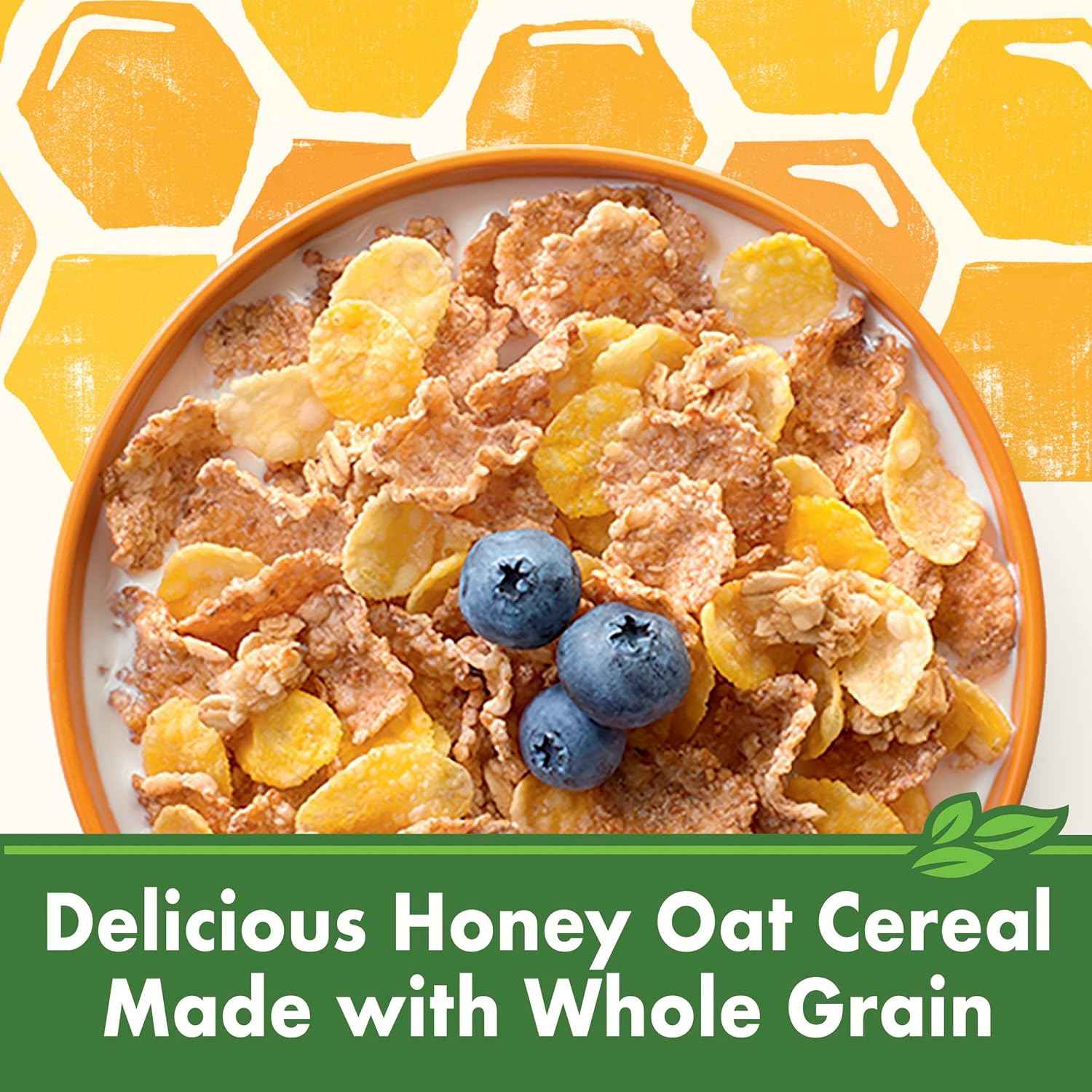 Cascadian Farm Honey Oat Crunch Cereal – USDA Organic Honey Oat Crunch for Family Breakfast Nook, 13.5 oz