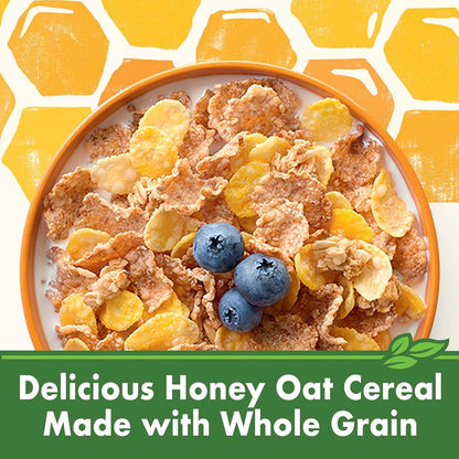 Cascadian Farm Honey Oat Crunch Cereal – USDA Organic Honey Oat Crunch for Family Breakfast Nook, 13.5 oz