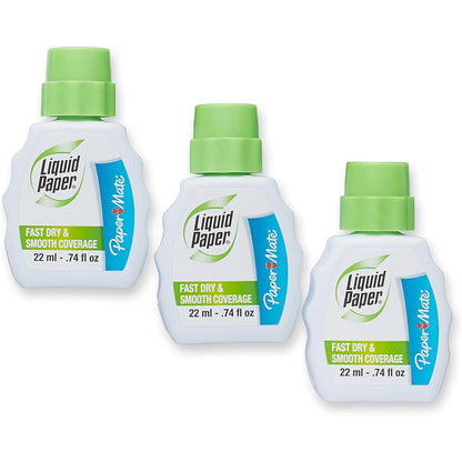 Paper_Mate_Liquid_Paper_Fast_Dry_Correction_Fluid_22_ml,_3_Count_for_Fast_and_Easy_Fixing_of_Paper_Errors