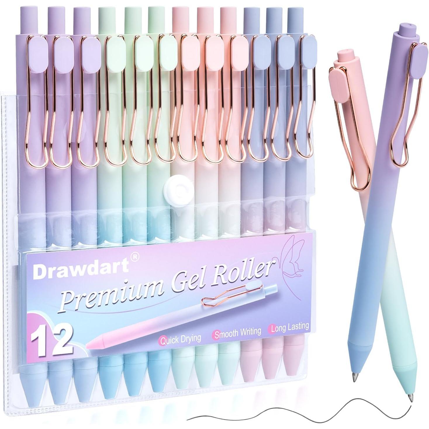 Gel_Pens,_Smooth_Writing_Pens_No_Bleed_&_Smear,_Black_Ink_Cute_Pens_Fine_Point_(0.5mm),_Retractable_Aesthetic_Journaling_Pens_School_Office_Supplies_for_Women_&_Men