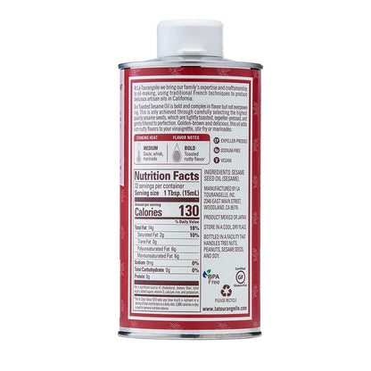 La_Tourangelle,_Toasted_Sesame_Oil,_Great_for_Cooking,_Add_to_Noodles,_Stir-Fry,_Vegetables,_Vinaigrettes,_and_Marinades,_16.9_Fl_Oz