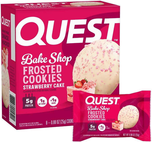 Quest Nutrition Frosted Protein Cookies – Camping Trip Pantry Snack for Active Travelers, Shelf-Stable Low-Sugar Cookie