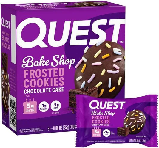 Quest Nutrition Frosted Protein Cookies – Thoughtful Housewarming Gift for the Keto Friend, Gluten-Free Frosted Cookie Tin