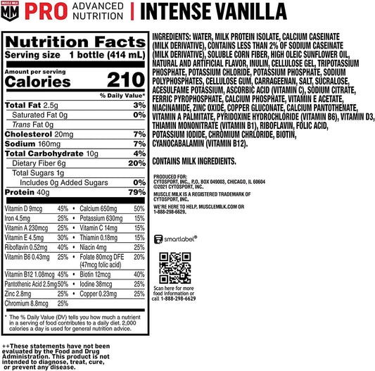 1g sugar and 6g dietary fiber per bottle