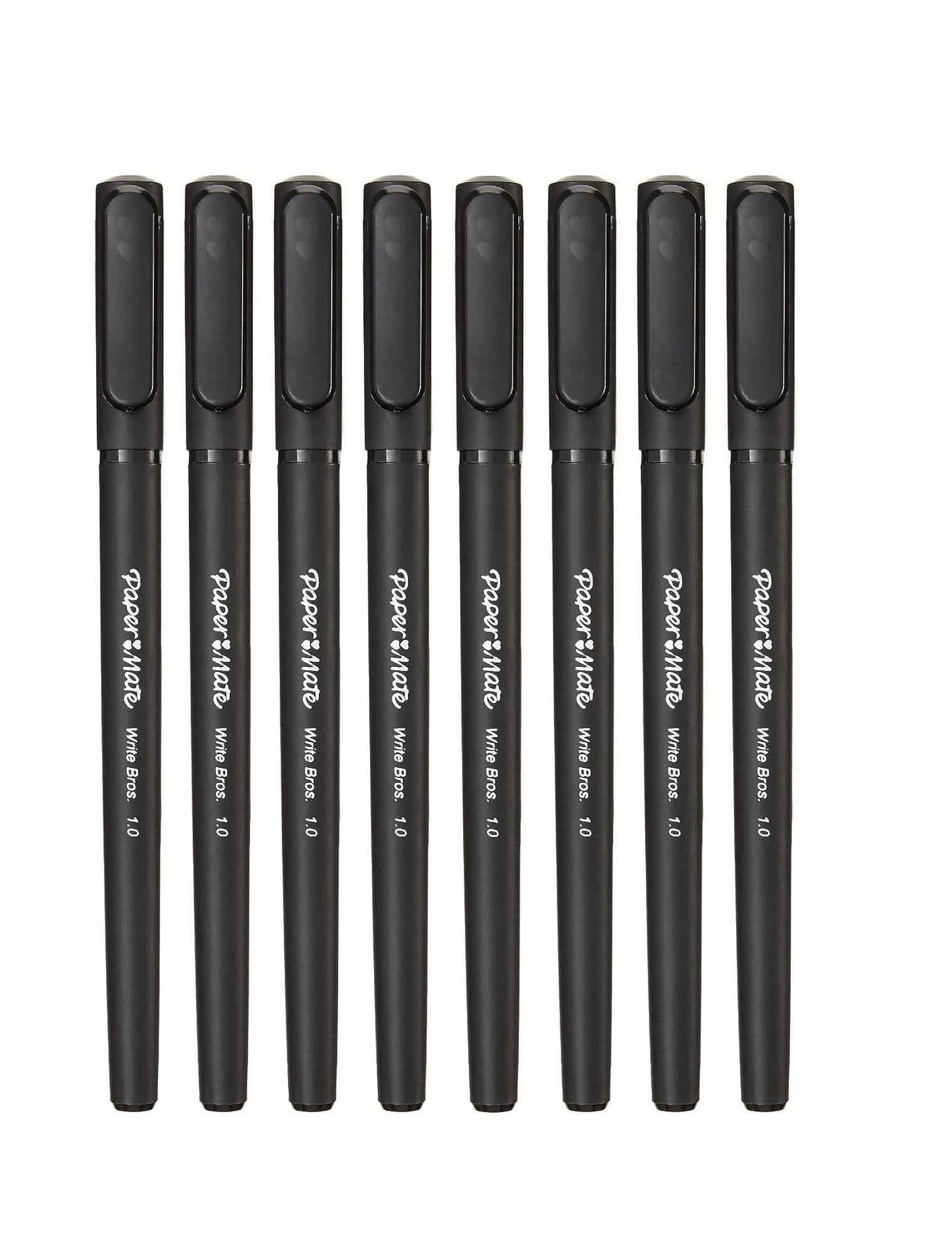 Paper Mate Write Bros Stick Pen – Thoughtful Stocking Stuffer and Holiday Gift for Writers, Medium Point Black 8 Pack