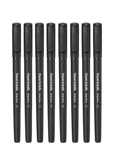 Paper Mate Write Bros Stick Pen – Thoughtful Stocking Stuffer and Holiday Gift for Writers, Medium Point Black 8 Pack