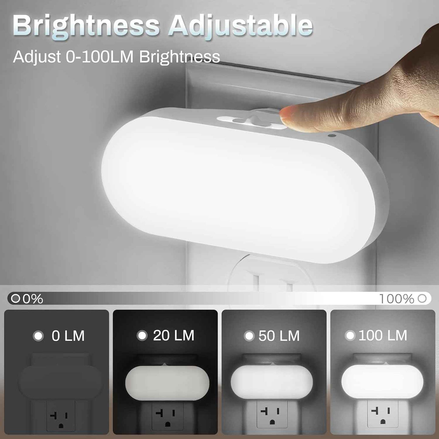 DORESshop Plug-in Night Light with Motion-Free Light Sensor – Cool-Running 1W LED Night Light Safe Around Kids, Pets, and Elderly