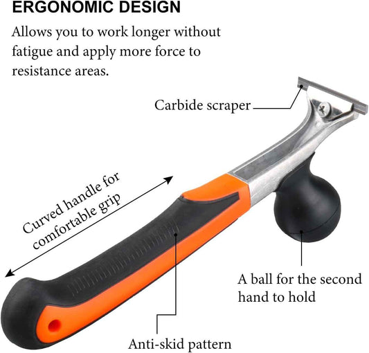 [Brand] Carbide Scraper 2-1/2 inch – Safer Dust-Controlled Alternative to Power Sanders for Indoor Refinishing