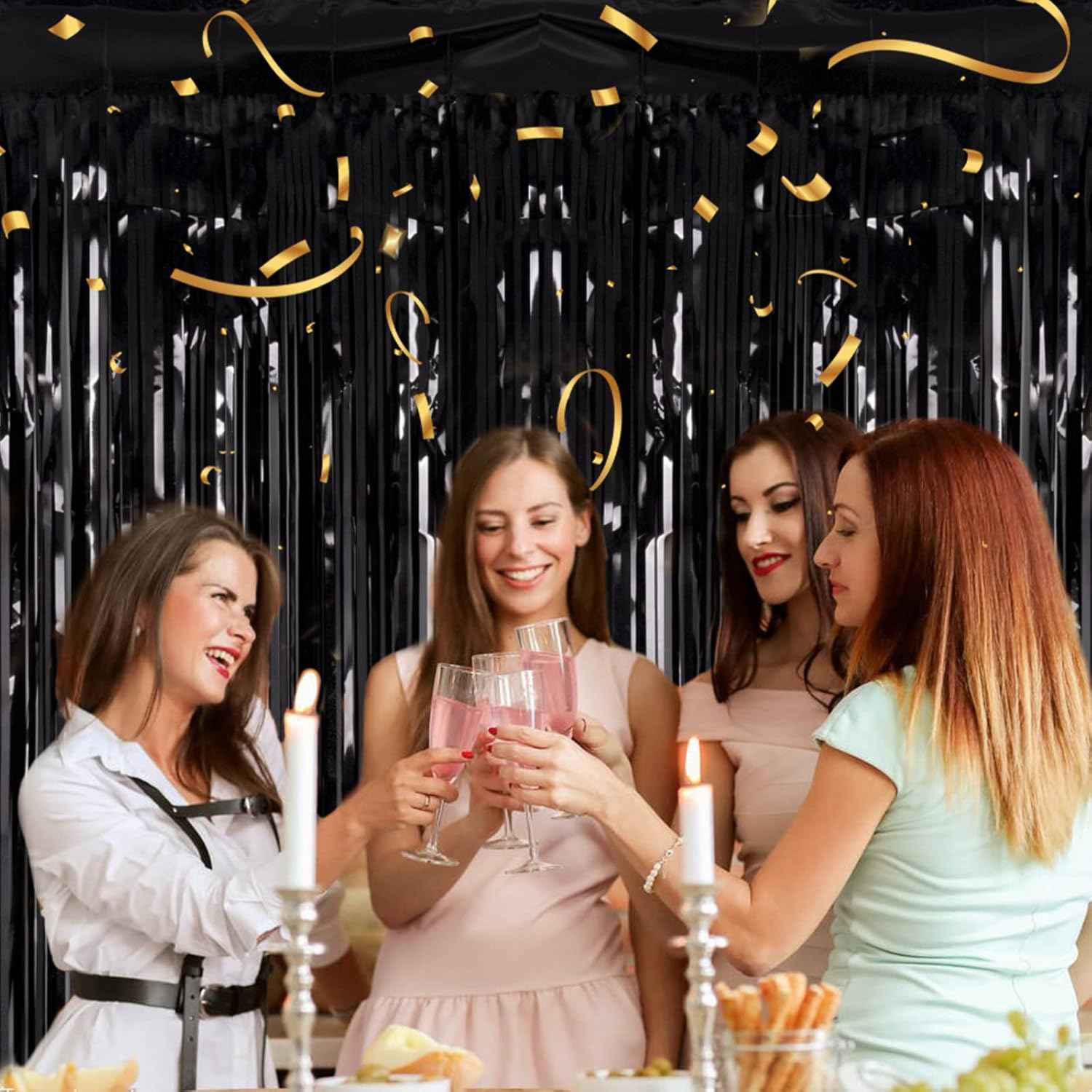 [Brand Name] Foil Fringe Curtain – Family-Friendly Kids Birthday Party Backdrop, Safe & Lightweight Decor Set