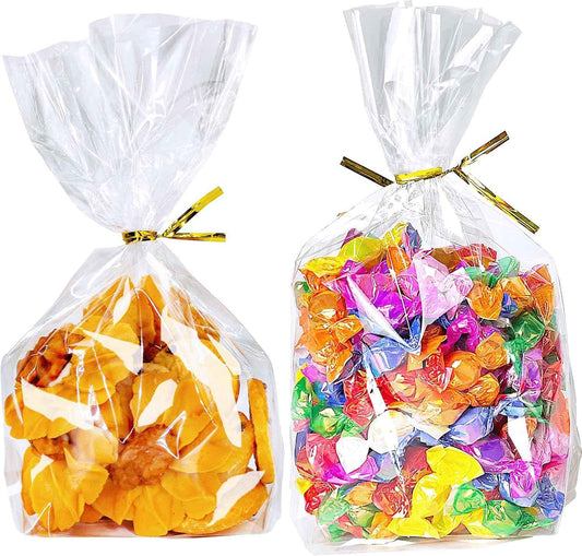 PigPotParty Clear Cellophane Treat Bags 6x9 – Ready-to-Give Birthday Gift Packaging for Homemade Cookies and Holiday Treats