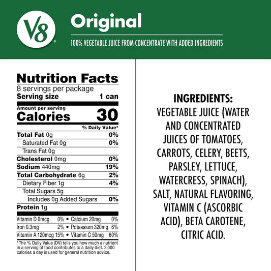 V8 Spicy Hot 100% Vegetable Juice – Single-Serve Travel Can for Camping Trips and Roadside Picnics
