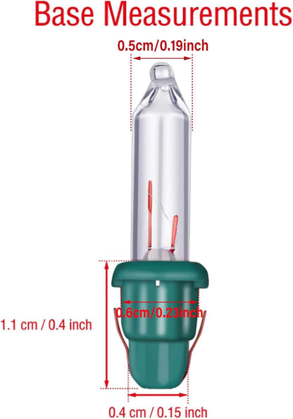 2.5 volt, 0.17 ampere, 0.425 watt low-voltage rating for 50/100/150-count light strings