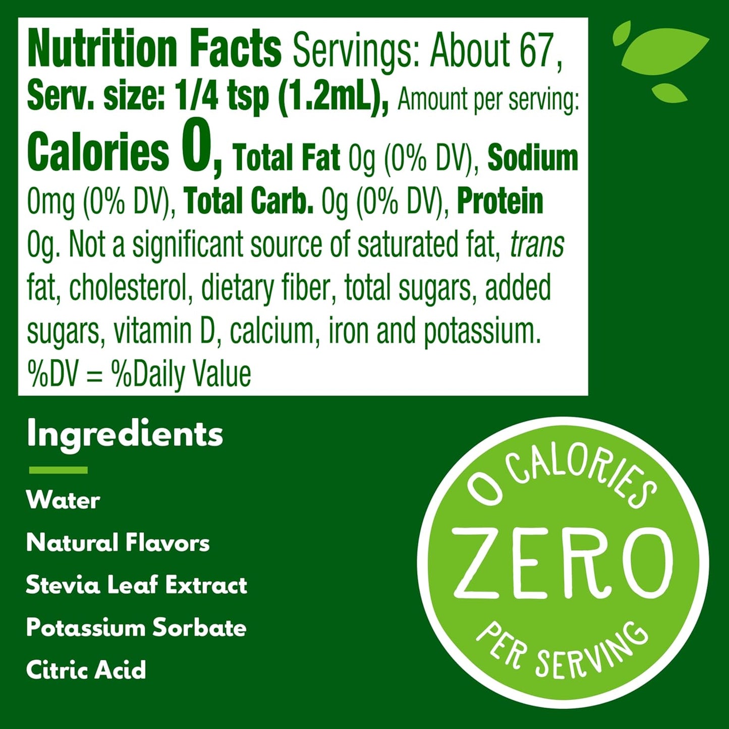 2.7 fl oz bottle delivering 67 servings per container