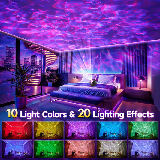 Galaxy Light Projector – Thoughtful Valentine's Day Gift for Couples, 20 Color Nebula Lights with White Noise and Timer