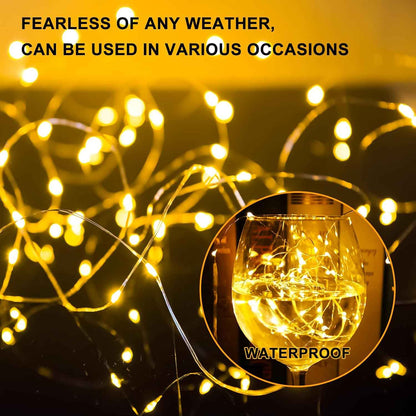 LumLux Waterproof Fairy Lights 6 Pack – Patio String Lights for Outdoor Dining, Porch Railing, and Garden Party Glow