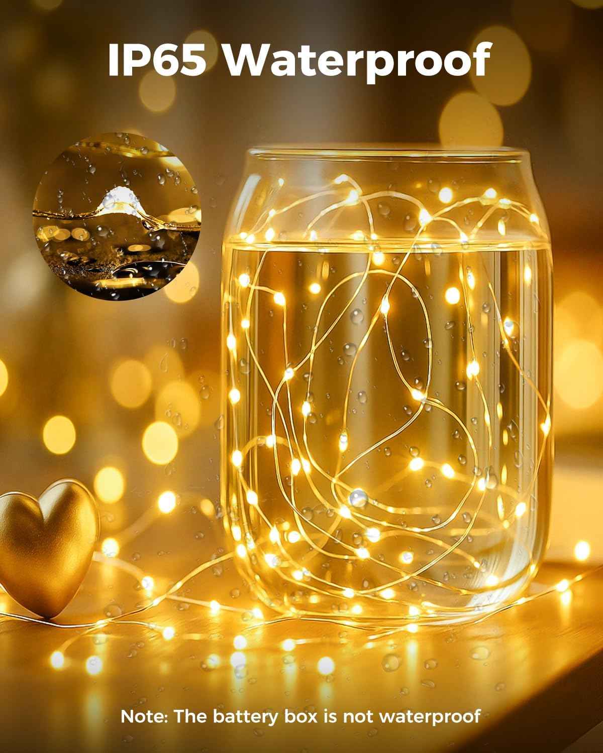 btfarm Fairy Lights 12 Pack – Thoughtful Birthday Gift for Her, Battery Operated Mason Jar Lights for Bedroom and Cozy Home Moments