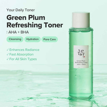 Beauty of Joseon Green Plum AHA BHA Toner – Thoughtful Birthday Gift for Her, Gentle Korean Skincare for Daily Exfoliation