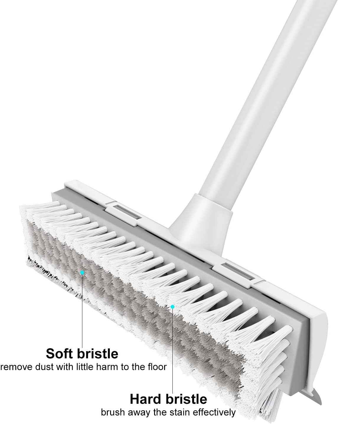 BOOMJOY 2-in-1 Floor Scrub Brush – Single Tool Replaces Multiple Cleaners for an Uncluttered Storage Closet