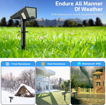 2-in-1 mounting: ground stake for landscape or screws for wall sconce use