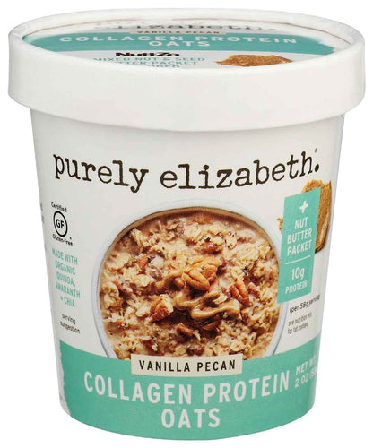 purely elizabeth Collagen Oatmeal Vanilla Pecan – Quick Desk Breakfast for Busy Workdays