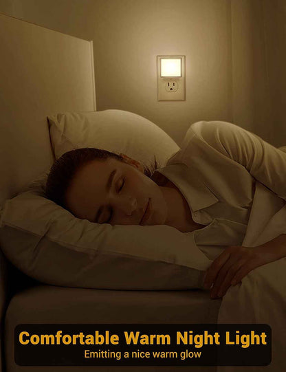 JandCase Night Light Plug into Wall 2 Pack – Low-Profile 0.3W LED for Clean, Clutter-Free Hallways and Bedrooms