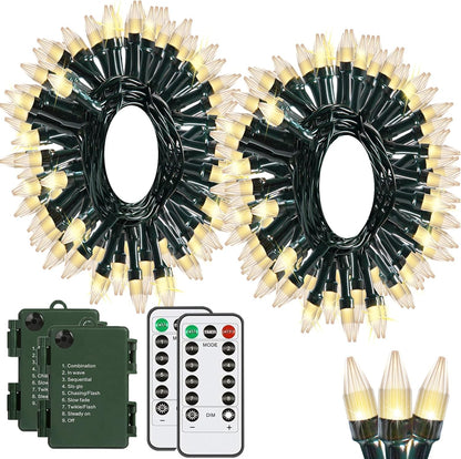 2-pack of 20ft strings with 50 leds each (100 leds / 40ft total)