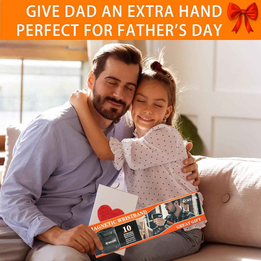 Magnetic Wristband – Practical Father's Day Gift for Dad, Holds Screws and Drill Bits While He Works