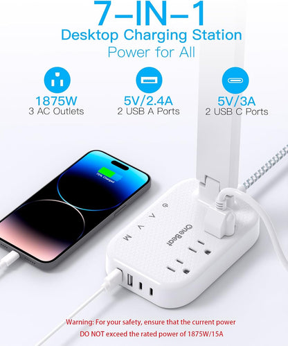 2 usb-c ports and 2 usb-a ports delivering stable 5v 2.1a output each
