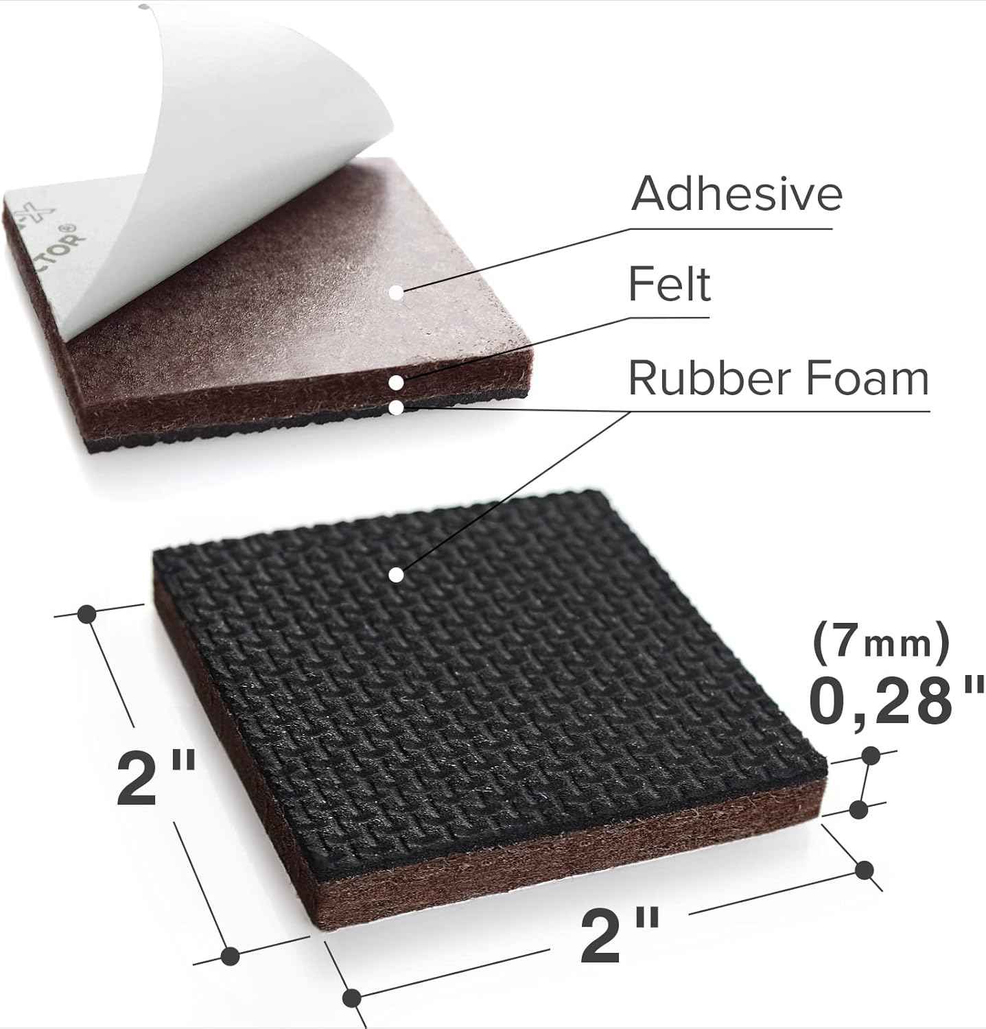 X-PROTECTOR Non Slip Furniture Pads – Nursery Safe Furniture Grippers, Stops Dresser Sliding