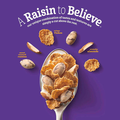 Raisin Nut Bran Cereal – Kid-Friendly High Fiber Breakfast for Family Pantry, Whole Grain Family Cereal