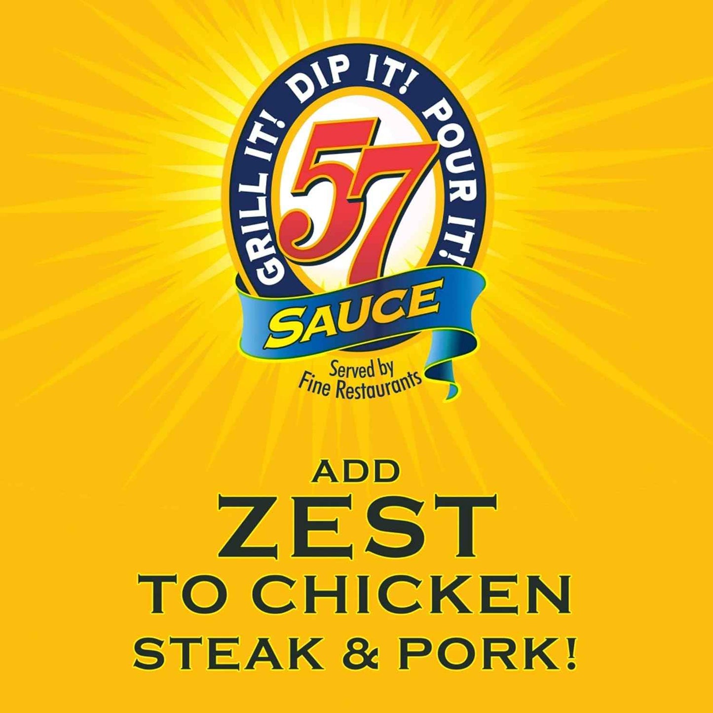 Heinz 57 Original Sauce for Tailgate Cookouts, Portable 20 oz Bottle for Grilling Chicken and Brisket
