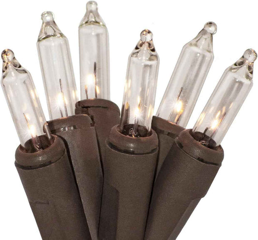 612 Vermont UL Listed Brown Wire Mini Lights – Flameless Indoor Lighting Safe Around Kids, Pets, and Curtains