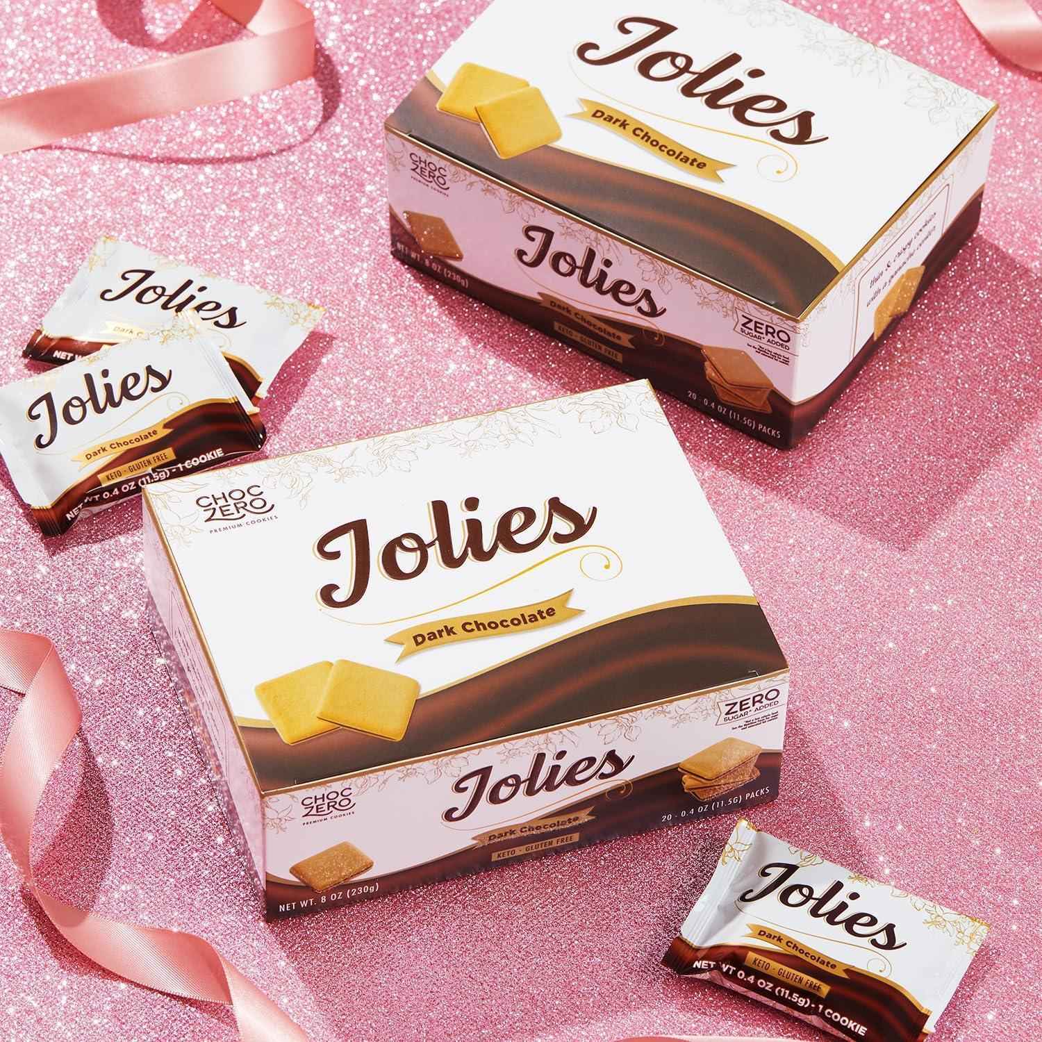 ChocZero Dark Chocolate Jolies – Gourmet Hostess Offering for Refined Gluten Free Gatherings, 20 Sandwich Cookies