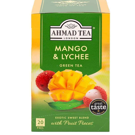 Ahmad Tea Mango & Lychee Green Tea – Clean Pantry Staple, Sugar-Free Everyday Brew