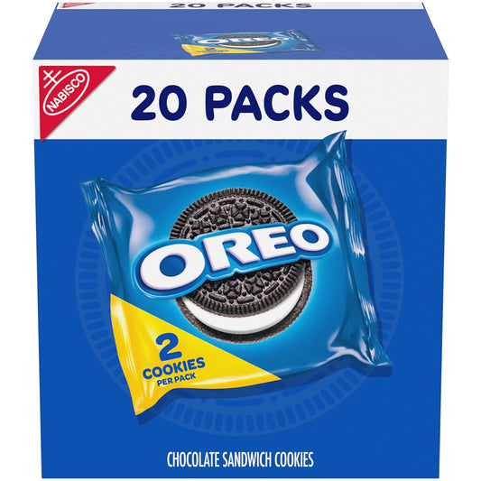 20 individually wrapped snack packs, 2 cookies each (40 cookies total)