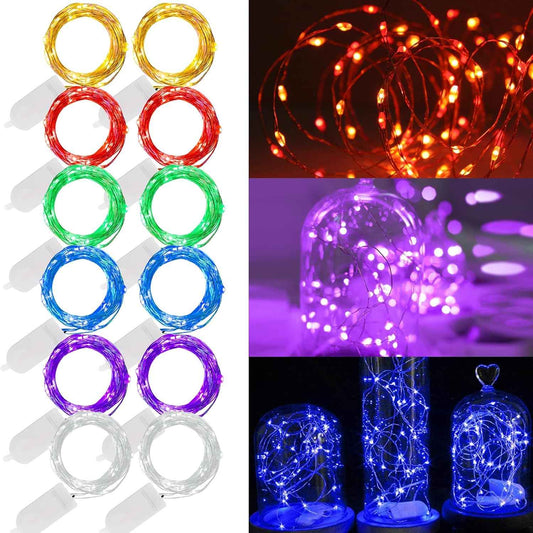 WATERGLIDE Waterproof Fairy Lights – 7 ft IPX7 String Lights for Patio Tables and Outdoor Dinner Parties, Warm White