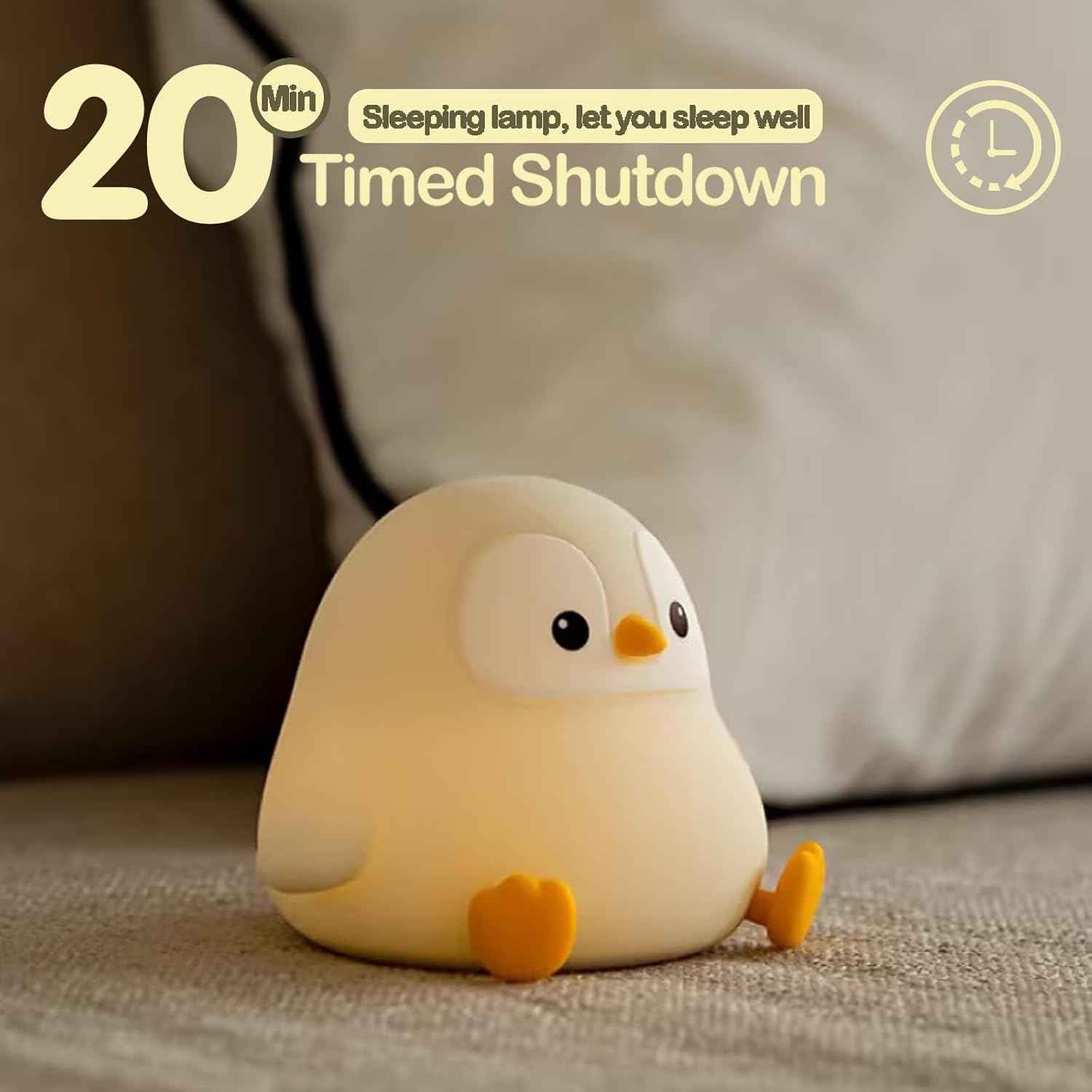 ATSUI Penguin Night Light – Calming Silicone Lamp for Bedtime Ritual, Warm Dim Light for Relaxation and Mindfulness