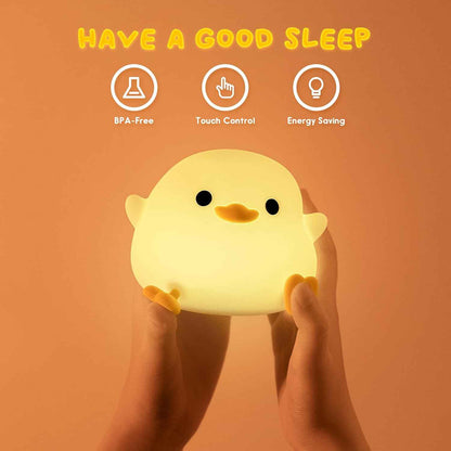 UNEEDE Cute Bean Animal Night Light – Cozy Bedroom Decor Accent with Warm Ambient Glow, Silicone Tabletop Lamp