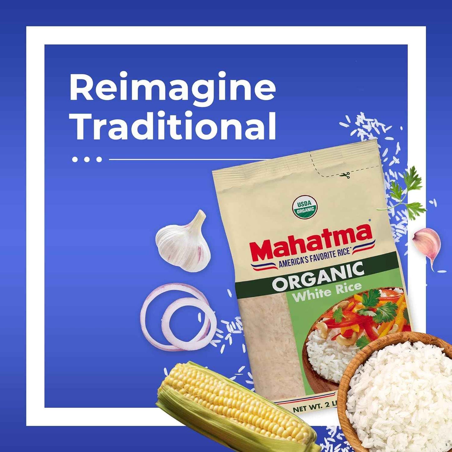 Mahatma Organic White Rice, 2lb – Mindful Meal Prep Staple for Clean Eating