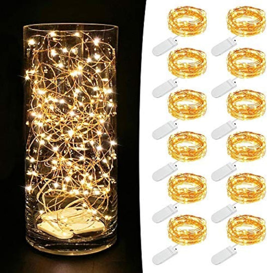 20 (or 30) mini leds on 7.2ft or 10ft bendable copper wire string per set
