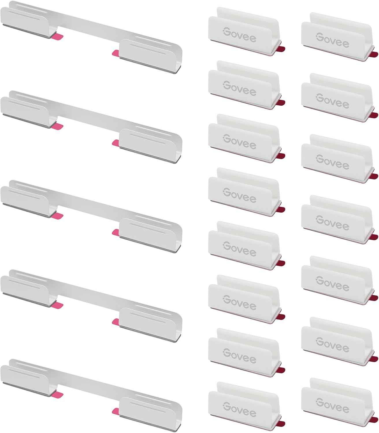 Govee Neon Rope Light Brackets – Home Office Wall Mounts for Focus Lighting, 20pcs Clips for H61D3 H61D5 H61D6 Setup