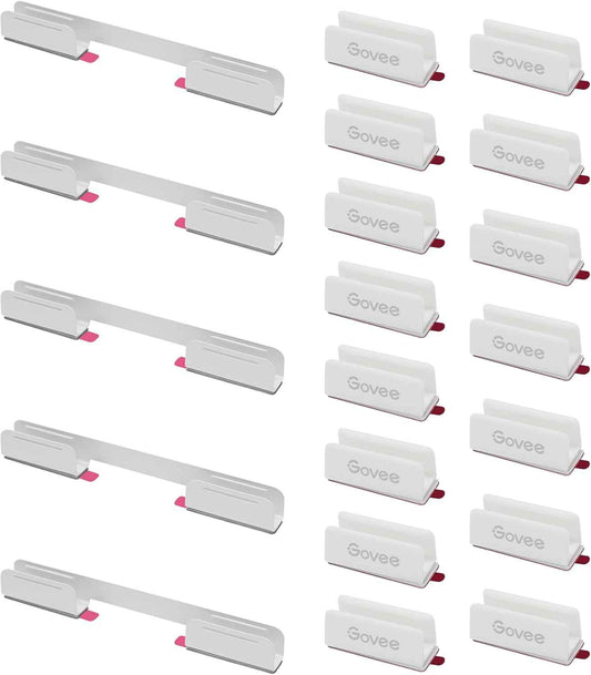 Govee Neon Rope Light Brackets – Home Office Wall Mounts for Focus Lighting, 20pcs Clips for H61D3 H61D5 H61D6 Setup