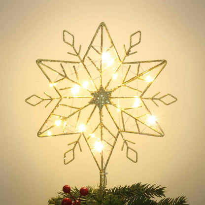 hogardeck Flameless LED Christmas Tree Topper – Safe Holiday Lighting Alternative to Candles for Homes with Kids and Pets