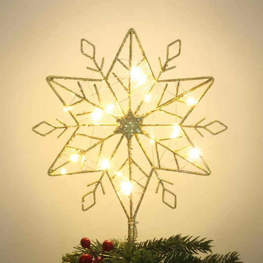 hogardeck Flameless LED Christmas Tree Topper – Safe Holiday Lighting Alternative to Candles for Homes with Kids and Pets